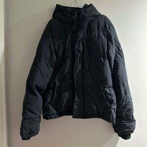 Vintage Abercrombie Fitch Kempshall Puffer Down Fill Jacket Blue Mens XL Hooded